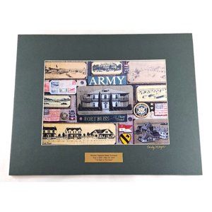 Fort Bliss History Army Art Collage Print El Paso Dental Command 20x16 Mayer